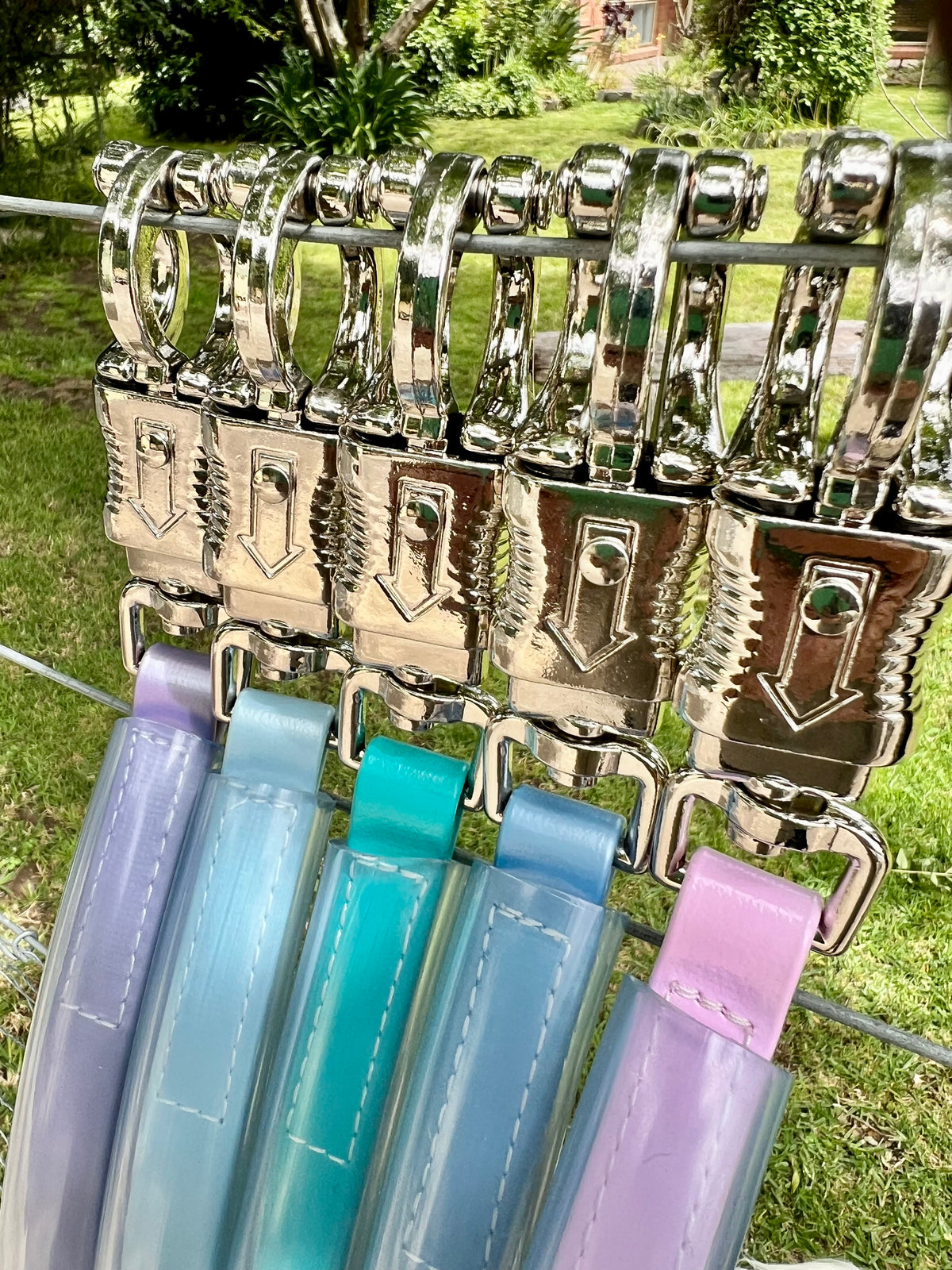 Biothane float tie-ups with quick release clip, assorted colours and clear tubing cover — SS Saddlery